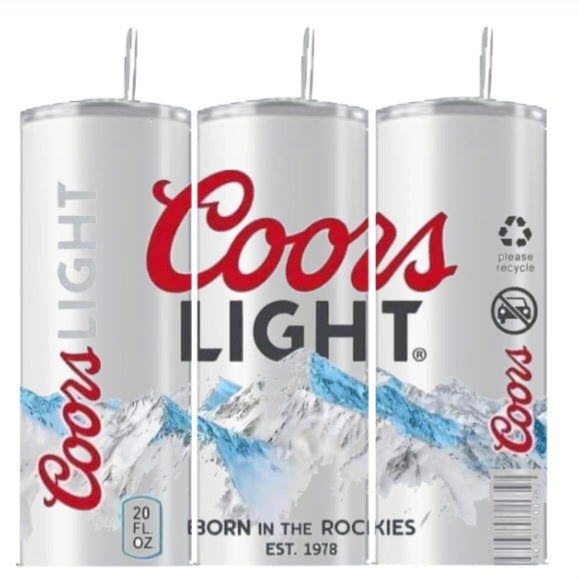 Tumbler 20 oz Coors light white