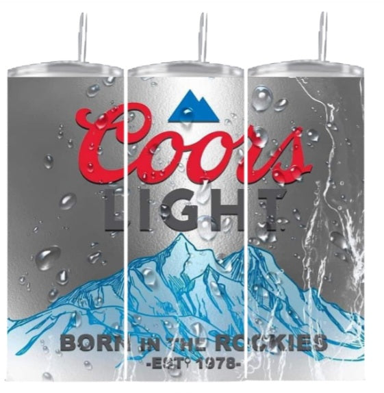 Tumbler 20 oz Coors light Silver