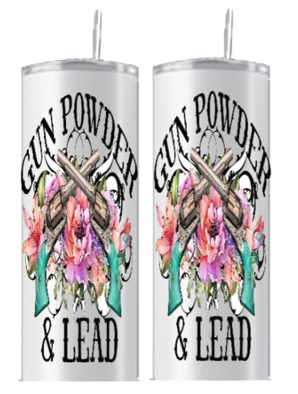 Tumbler 20 oz Gun powder and lead