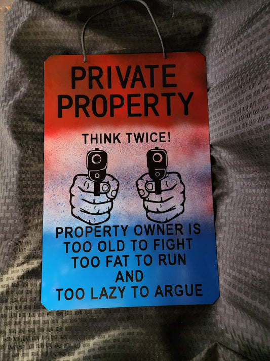 Metal sign - Private property