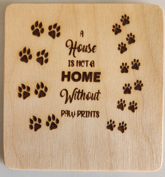 Laser Engraved Paw Prints