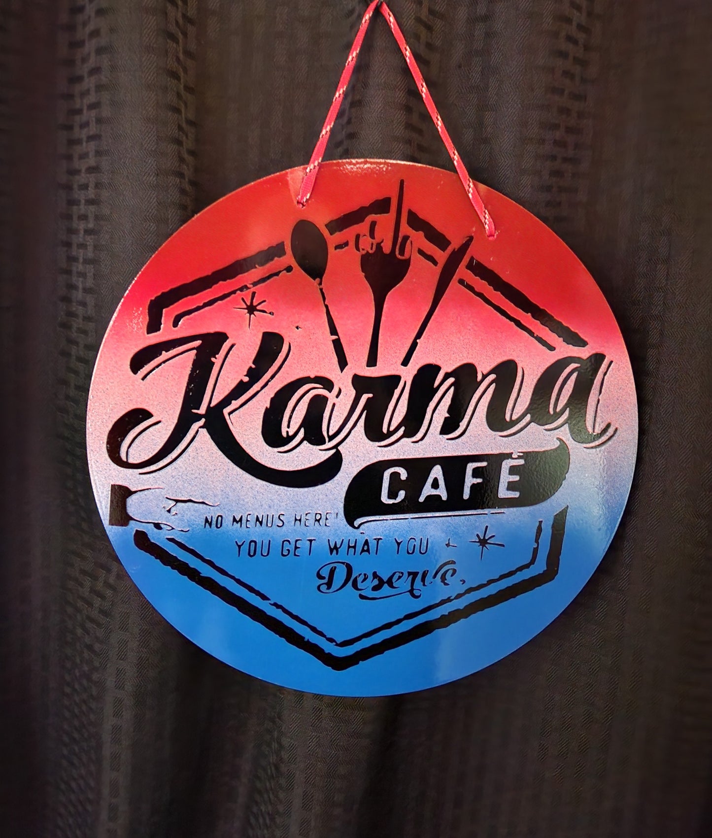 Metal sign - Karma Cafe