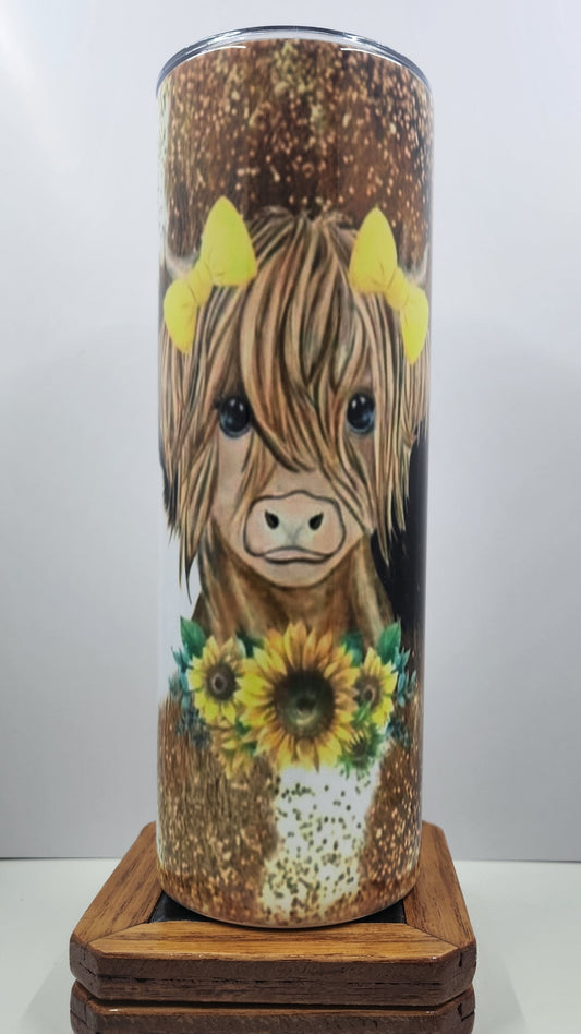 Tumbler 20 oz Calf Sunflowers