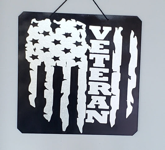 Sign - Veteran (Black & White)